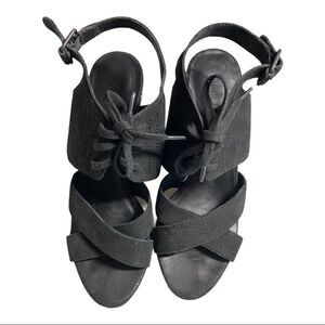 M4D3, FREE PEOPLE, Madi Stacked Block Heels, Black‎